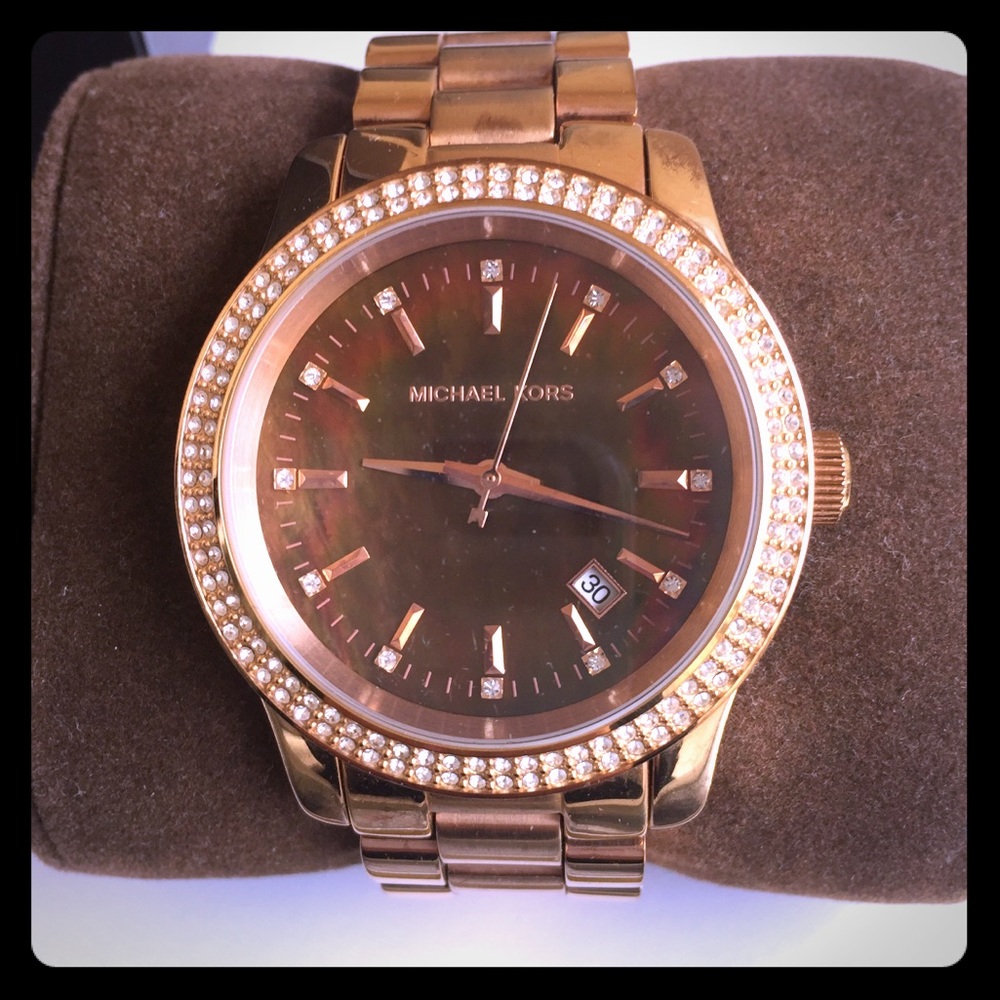 Rose gold Michael Kors watch